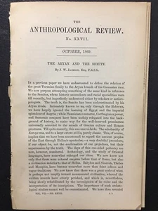 Anthropologie Arier und Semit 1869 Charles Bray Physik und Metaphysik - Bild 1 von 20