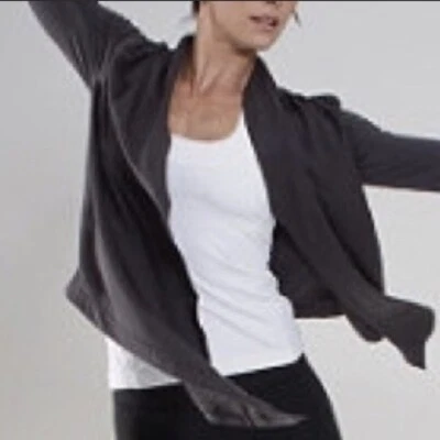 Lululemon Your Best Breath Long Sleeve Wrap Tie Front Top Size 6 Gray Yoga - Image 1 of 4