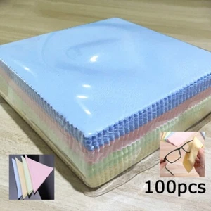 Paño de limpieza de gafas de microfibra de 5,1" x 5,1" para gafas limpias manchas de polvo 100 un. - Imagen 1 de 7