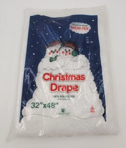 Supreme weiß Schnee-Tex 100 % Polyester Weihnachten Drape 32" x 48" - neu - Bild 1 von 3