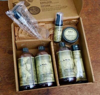 WEN by Chaz Dean ~ Sweet Almond Mint Cleansing Conditioner Set  3/16oz + - Image 1 of 2