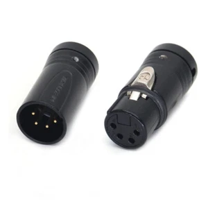 Low-Profile XLR 4 Pin Stecker Buchse Metall Stecker verstellbar 360° Kabelausgang - Bild 1 von 17