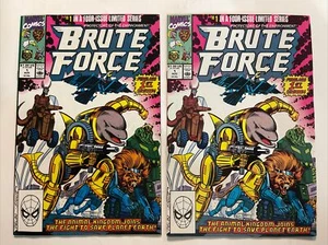 Brute Force #1 (Aug 1990, Marvel Comics) NM/VF (2 Book Lot) 1st Team Appearance - Picture 1 of 6
