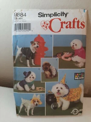 Simplicity Pattern 9884 Longia Miller Designs ~ Dog Costumes & Outfits Size S-M - Image 1 of 4