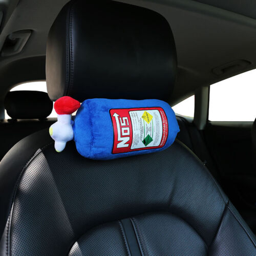 NEW 2PC Nos Bottle Nitrogen Cylinder Car Seat Headrest Cushion Plush Toy 30CM