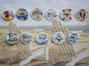 11 YEAR COLLECTION AVALON NEW JERSEY SEASONAL BEACH BADGES/TAGS - Picture 1 of 6