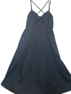 NWT A New Day Sundress Black Spaghetti Strap Women Cross Back Summer Medium - Picture 1 of 9