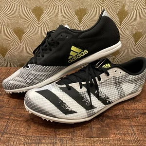 Sz 12 Adidas Distancestar Running Track & Field Spike Cleats FY0320 White/Black - Picture 1 of 12