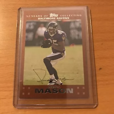 2007 Topps Copper Baltimore Ravens Football Card #120 Derrick Mason /2007 - Image 1 of 2