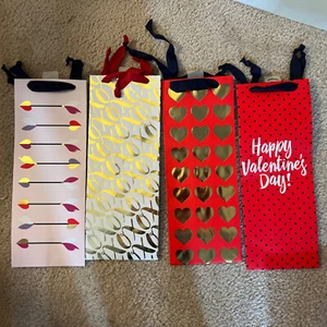 Wine Bottle Gift Bag Paper Bag - Pack of 4 - Picture 1 of 2
