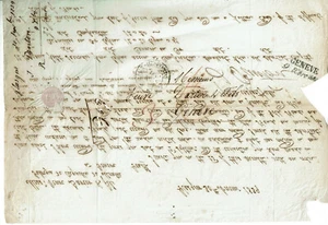 Carta inglesa 1839 Glasgow con sello Geneve La Chaux-de-Fonds manuscrito - Imagen 1 de 2