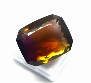 Natural Bolivia's Corte Esmeralda 70CT Multicolor Ametrino Mejor Suelto Gema - Picture 1 of 11