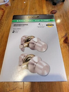 Defiant (2-Pack) Brandywine Stainless Steel Hall/Closet Door Knob - Picture 1 of 3