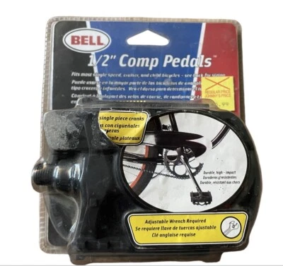 (Nuevo) Pedales Bell 1/2” Comp se adaptan a la mayoría de las bicicletas de una sola velocidad, crucero y niños Foto 1 de 2
