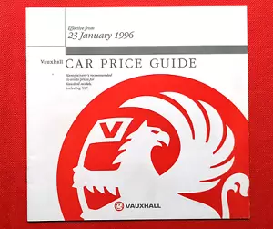 1996 VAUXHALL PRICE LIST - Corsa Tigra Astra Conv Vectra Frontera Omega Calibra - Picture 1 of 7