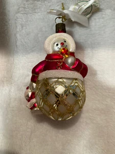 Christmas Waterford Holiday Heirlooms Avoca Annie Snowman Ornament In Box - Picture 1 of 4