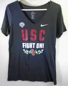 The Nike Tee USC Trojans cotone ciotola donna scollo a V camicia MEDIA college NCAA grigio - Foto 1 di 10