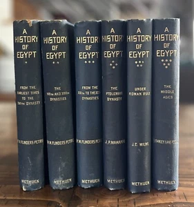 History Egypt 6 set Milne Mahaffy Lane Poole Flinders Petrie 1896 Methuen - Foto 1 di 9