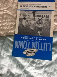 1970 LUTON TOWN V AUSTRALIAN NATIONAL TEAM FRIENDLY 11 - Bild 1 von 1