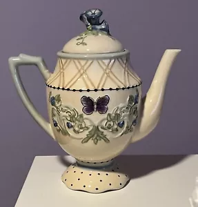 Graziosa caffettiera / teiera vintage di M W W Market Annie Danielson grande 10" H - Foto 1 di 19