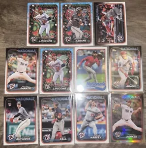 2024 Topps Chrome Update Holiday 11 Card Nationals Lot Abrams Lipscom Parker - Picture 1 of 4