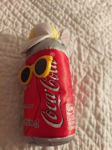 Coca Cola Can in Shades Sunglasses Coca Cola Classic Plush Bean Bag 1997 - Picture 1 of 4