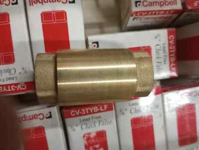 3/4 FNPT Lead Free Brass Check Valve Campbell CV-3TYB-LF - Image 1 of 4