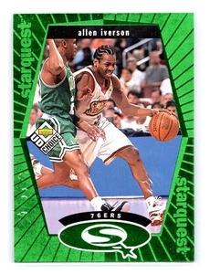1998 Upper Deck Star Quest #SQ20 Allen Iverson Green Foil Philadelphia 76ers - Bild 1 von 2