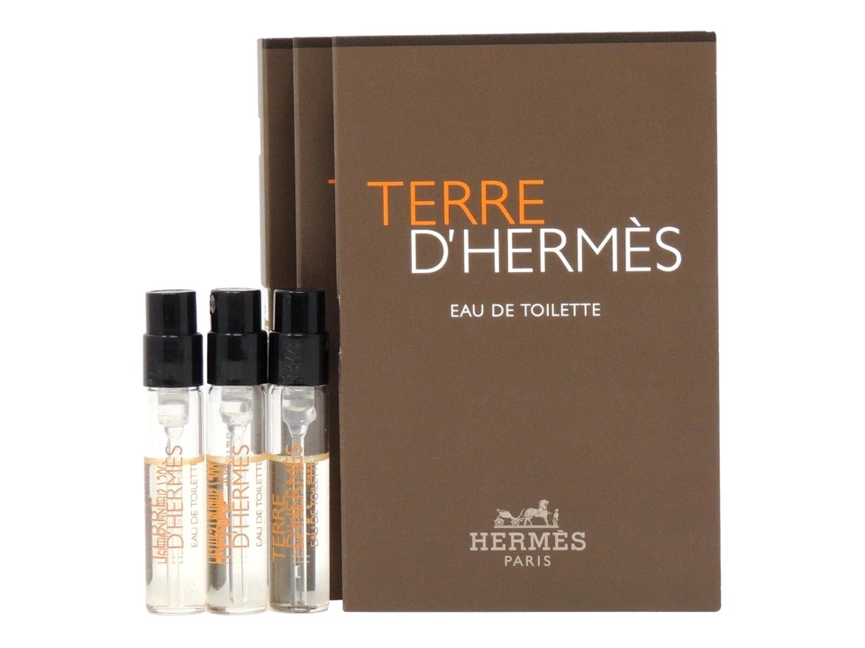 HERMES TERRE D'HERMES EDT 2,0 ml 0,06 fl oz x 3 viales de muestra de spray de colonia Foto 1 de 1