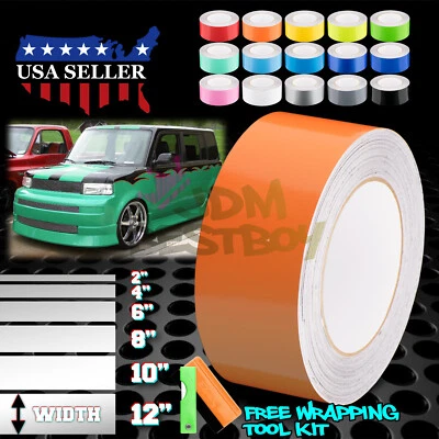 Calcomanía envolvente de vinilo color brillante rayas de carreras para pegatina Scion XB 25 FT/50 FT Foto 1 de 4