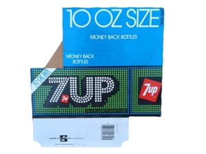 Vintage 7UP Soda Bottle Six Pack Cardboard Carrier / Carton - NEW - Picture 1 of 2