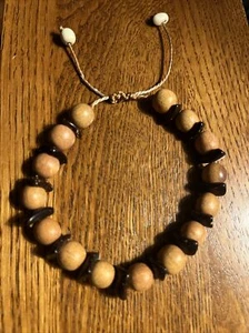 Wooden Brown Beaded Bracelet Bead-string Bracelet Jewelry Accessory - Picture 1 of 1