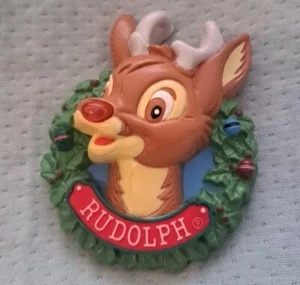 Vintage Rudolph das Rentier mit der roten Nase leuchtende Nase singende Pin *plz lesen* - Bild 1 von 3