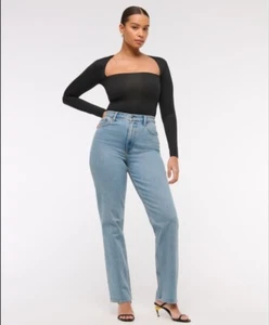 Abercrombie & Fitch Curve Love Ultra High Rise Straight Jeans Größe 14/32 EUc - Bild 1 von 9