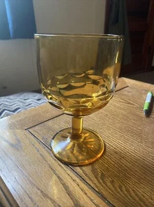 Jarrón de vidrio transparente ámbar vintage plato gran forma raro 🔥 pieza genial coleccionista - Imagen 1 de 3