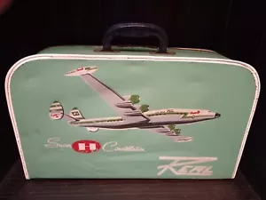 ANTIGUO BOLSO DE VINILO BRASIL REAL AIRLINES Redes Estatuais Aéreas Ldas L CONSTELLATION - Imagen 1 de 10