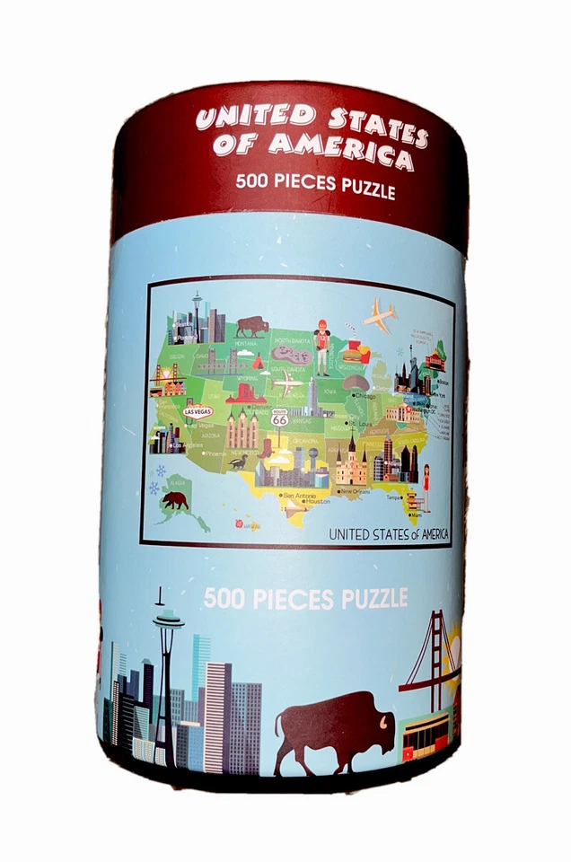 United States Of America 500 Piece Jigsaw Puzzle by Dashing Approx 20x14 Inches
