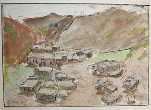 BORIS VASSILOFF original signiertes Aquarell ALGERIEN - Bild 1 von 4