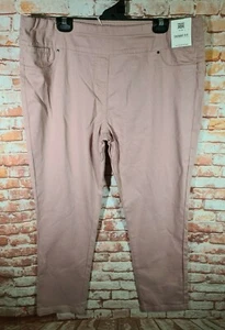 BNWT Ladies Sz 18 Rivers Powder Pink Comfort Skinny Pull On Style Pants Jeans - Picture 1 of 3