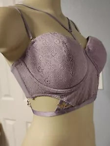 Victoria's Secret sehr sexy BH Lavendel Rüschen Crossover-Ausschnitt 34D - Bild 1 von 11