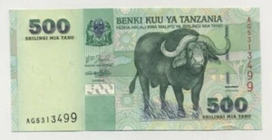 Billete Tanzania 500 Shilingi ND 2003 Pick 35 Unc sin circular Búfalo - Imagen 1 de 2