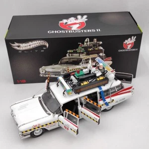 HOT WHEELS X5470 1/18 Cadillac Ghostbusters II ECTO 1A Elite Diecast Model Car - Picture 1 of 12