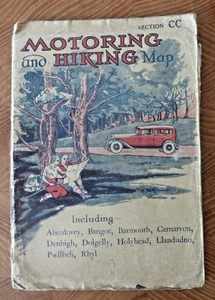 Motoring & Hiking Map Section CC Aberdovey Bangor Dolgelly Pwllheli Holyhead Rhy - Imagen 1 de 2