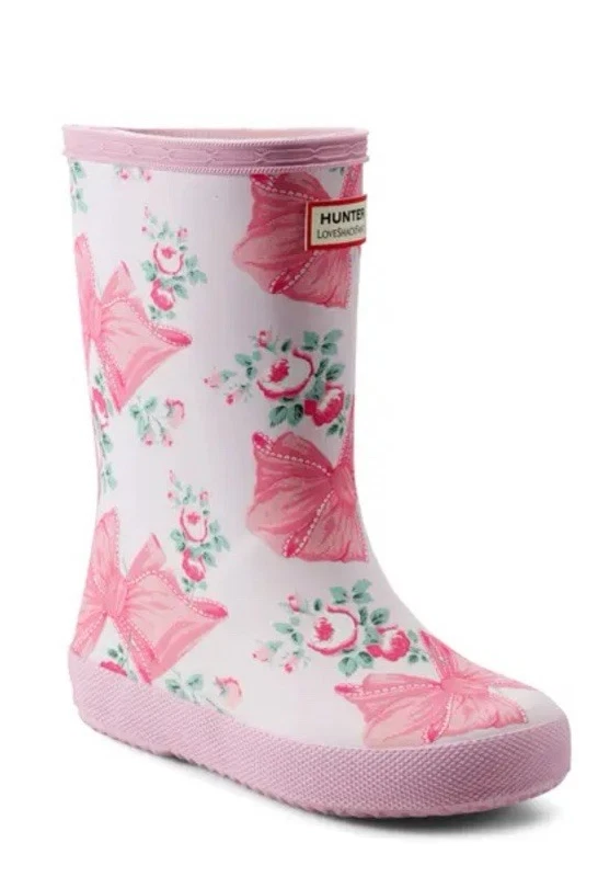NUEVAS Botas de Lluvia Hunter X Love Shack Fancy Rosa Bellas Rosa Menta Niños Pequeños EE. UU. 8 Foto 1 de 4