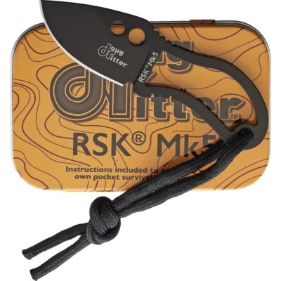 Doug Ritter RSK MK5 Fixed 1.75" 2Cr13 Steel Blade Black Skeletonized Handle - Image 1 of 4
