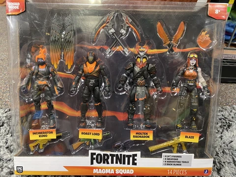 FORTNITE MAGMA SQUAD 4-PACK FIGURES (14 PIECES) JAZWARES 2022 Cover