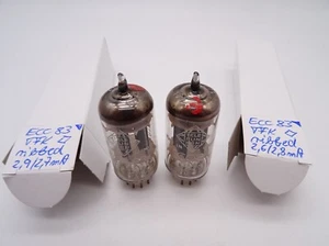 2x ECC83 Telefunken <> ribbed plate same numbers - Bild 1 von 5