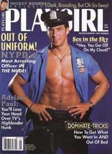 PLAYGIRL 5-95 MICKEY ROURKE REAL NYPD NUDE HAIRY ADRIAN PAUL MAY 1995 Playgirl - Picture 1 of 3