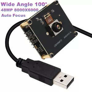 ELP 8K 48MP Fast AutoFocus Wide Angle UHD USB Camera Module with 100degree Lens - Picture 1 of 7
