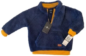 7 For All Mankind Baby Boys Full Zip Pocket Jacket in Blue 18 Months - Picture 1 of 3